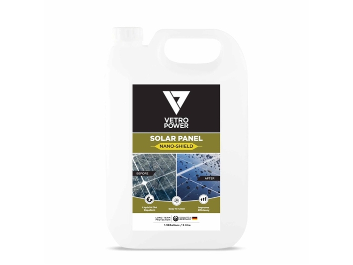 Vetro Power Solar Panel Nano-Shield 5 L can, front