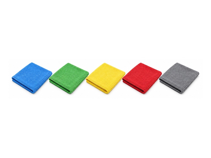 Vetro Power Microfibre Cloth 350 gsm 40 x 40 cm in five colours: blue, green, yellow, red, grey